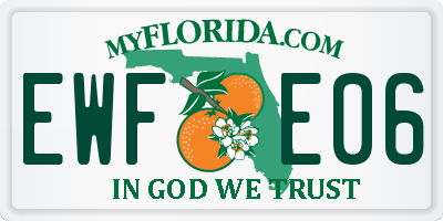FL license plate EWFE06