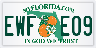 FL license plate EWFE09