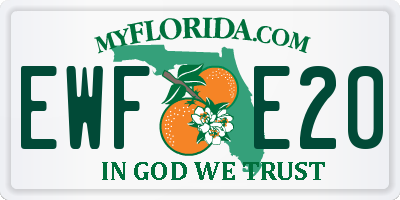 FL license plate EWFE20