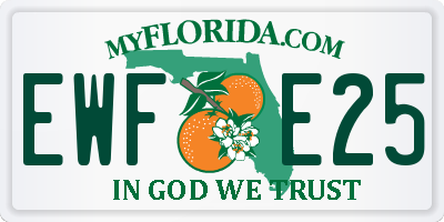 FL license plate EWFE25