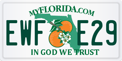 FL license plate EWFE29