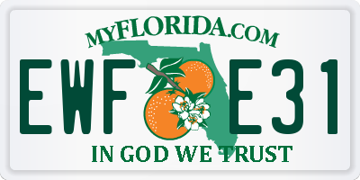 FL license plate EWFE31