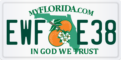 FL license plate EWFE38