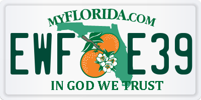 FL license plate EWFE39