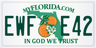 FL license plate EWFE42