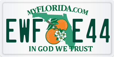 FL license plate EWFE44