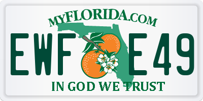 FL license plate EWFE49