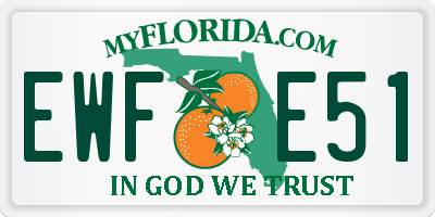 FL license plate EWFE51