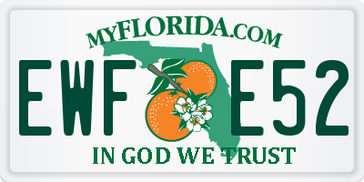 FL license plate EWFE52