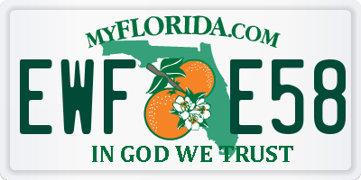 FL license plate EWFE58