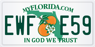 FL license plate EWFE59