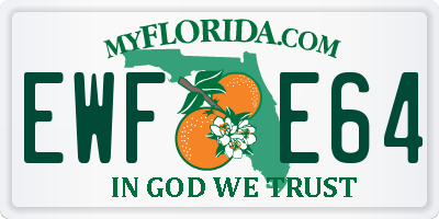 FL license plate EWFE64