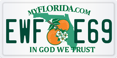 FL license plate EWFE69