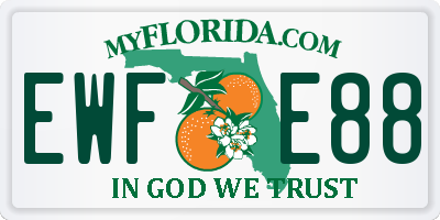 FL license plate EWFE88