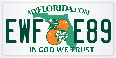 FL license plate EWFE89
