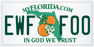 FL license plate EWFF00