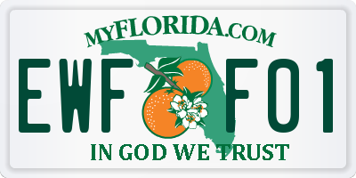 FL license plate EWFF01
