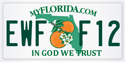 FL license plate EWFF12