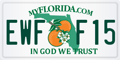 FL license plate EWFF15