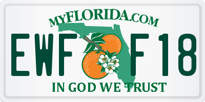 FL license plate EWFF18