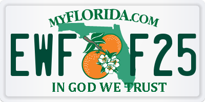 FL license plate EWFF25