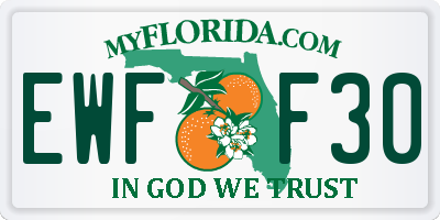 FL license plate EWFF30