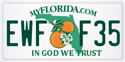 FL license plate EWFF35
