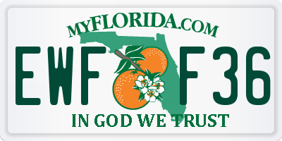 FL license plate EWFF36