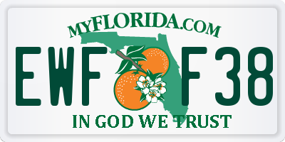 FL license plate EWFF38
