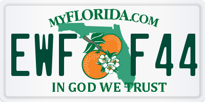 FL license plate EWFF44