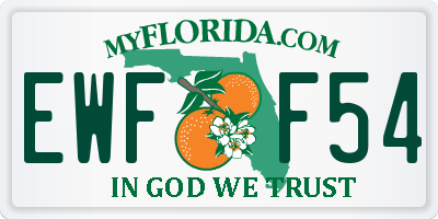 FL license plate EWFF54
