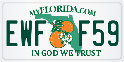FL license plate EWFF59