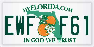 FL license plate EWFF61