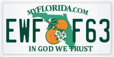FL license plate EWFF63