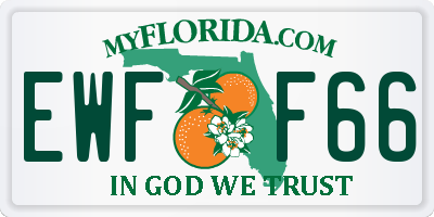 FL license plate EWFF66