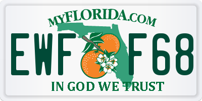 FL license plate EWFF68