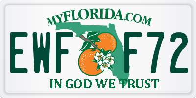 FL license plate EWFF72