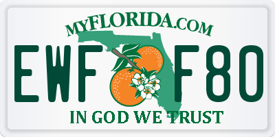 FL license plate EWFF80