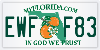 FL license plate EWFF83