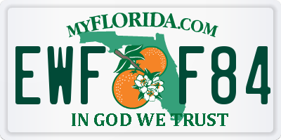 FL license plate EWFF84
