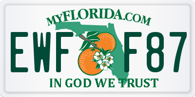 FL license plate EWFF87