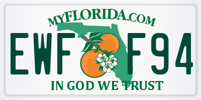 FL license plate EWFF94