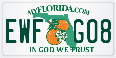 FL license plate EWFG08