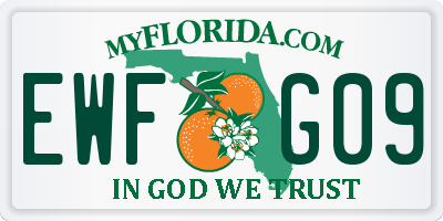 FL license plate EWFG09