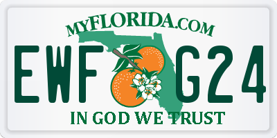 FL license plate EWFG24