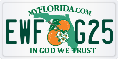 FL license plate EWFG25