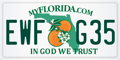 FL license plate EWFG35