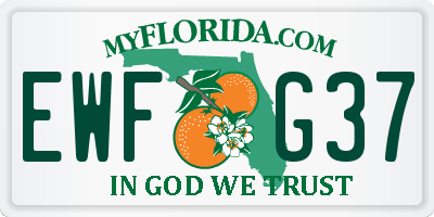 FL license plate EWFG37