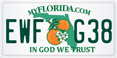 FL license plate EWFG38
