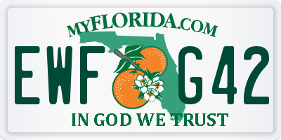FL license plate EWFG42